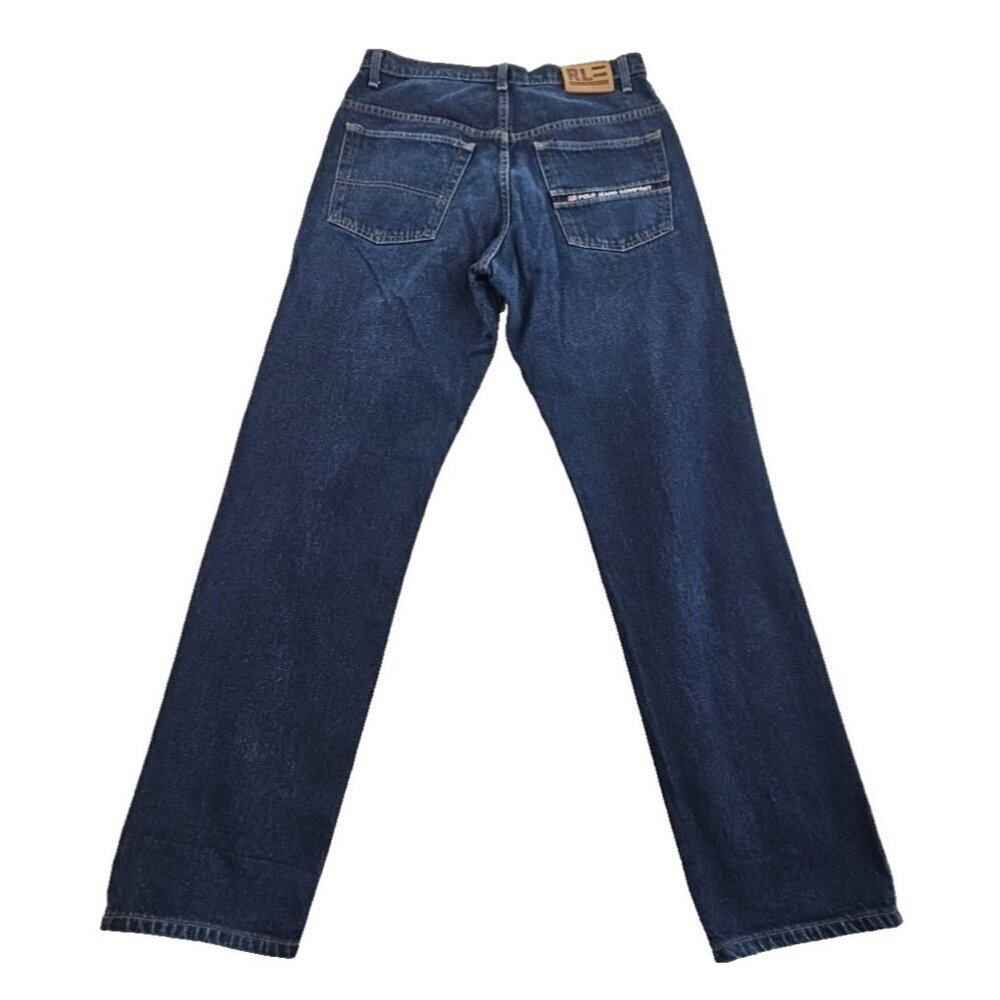 Vintage Polo Jeans Company Men's 34x34 Dark Wash Relaxed Fit EUC LN 100% Cotton - Picture 2 of 16